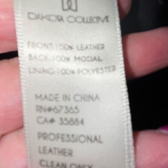 Dakota Collective Lanis Leather Tank with Knit back black medium - Picture 6 of 6